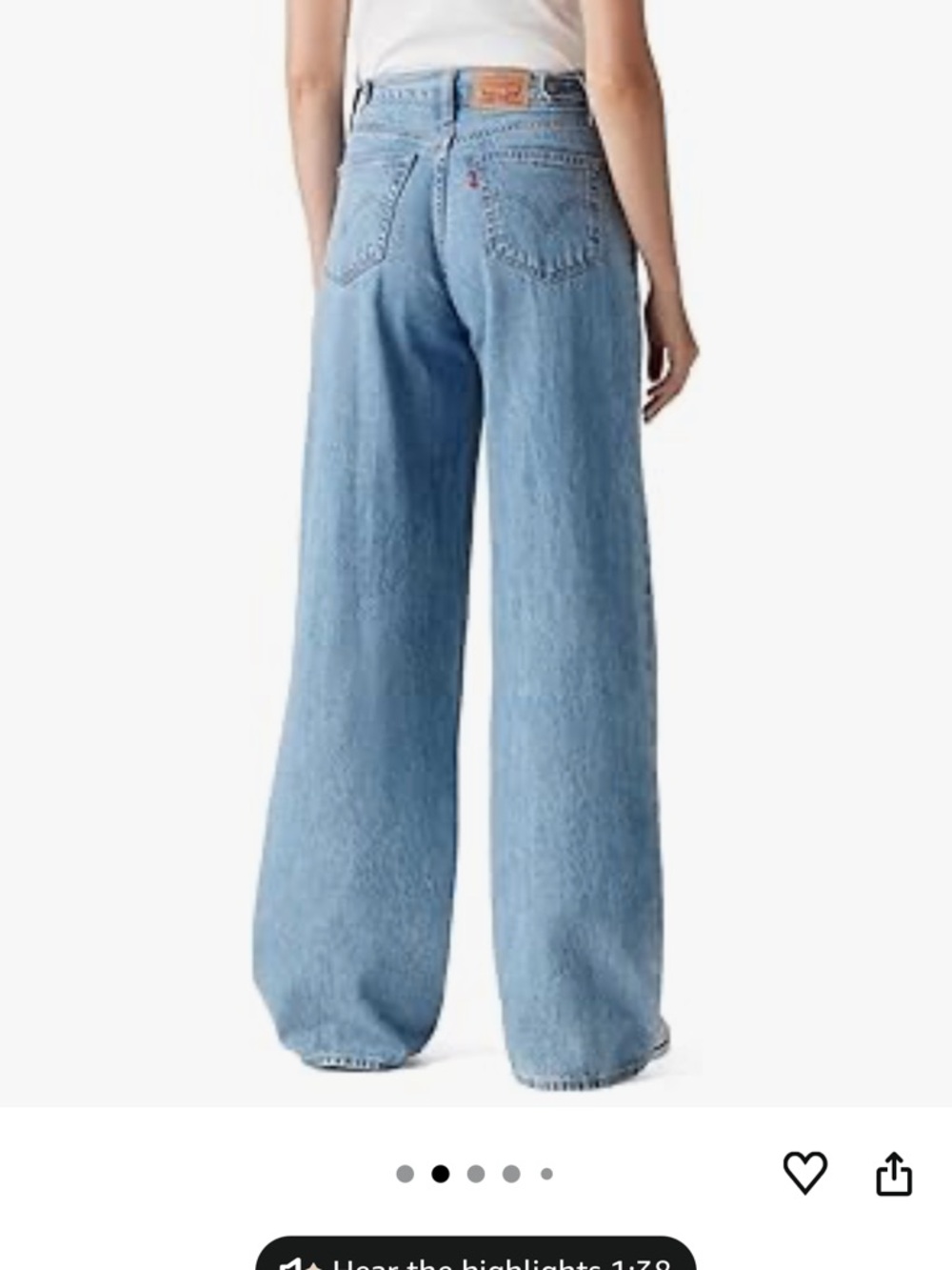 Levi's Women's Wide-Leg Light Blue Jeans